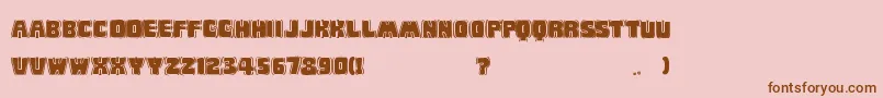 BabyEskimoKissesBlack Font – Brown Fonts on Pink Background