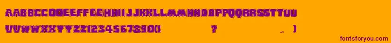 BabyEskimoKissesBlack Font – Purple Fonts on Orange Background