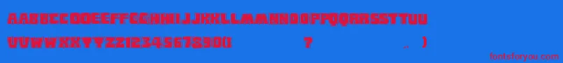 BabyEskimoKissesBlack Font – Red Fonts on Blue Background