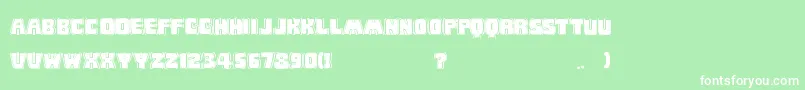 Police BabyEskimoKissesBlack – polices blanches sur fond vert