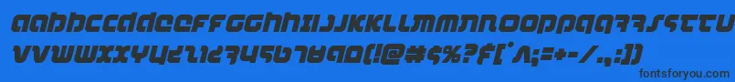 combatdroidital Font – Black Fonts on Blue Background