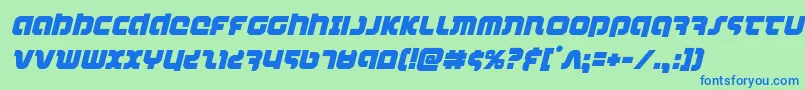 combatdroidital Font – Blue Fonts on Green Background