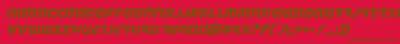 combatdroidital Font – Brown Fonts on Red Background