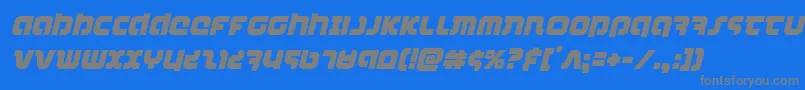 combatdroidital Font – Gray Fonts on Blue Background