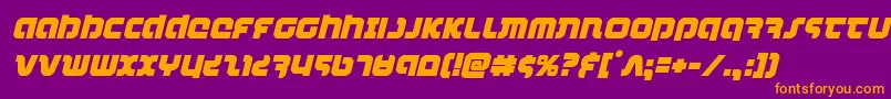 combatdroidital Font – Orange Fonts on Purple Background