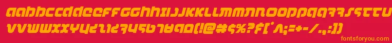 combatdroidital Font – Orange Fonts on Red Background