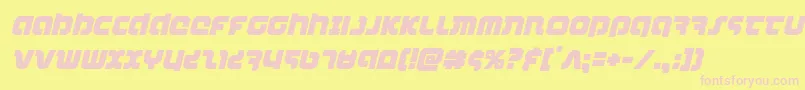 combatdroidital Font – Pink Fonts on Yellow Background