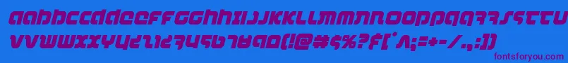 combatdroidital Font – Purple Fonts on Blue Background