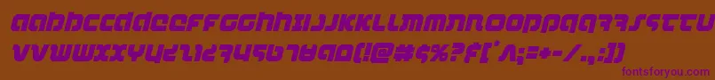 combatdroidital Font – Purple Fonts on Brown Background