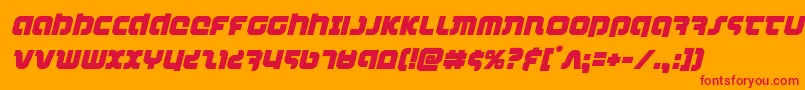 combatdroidital Font – Red Fonts on Orange Background