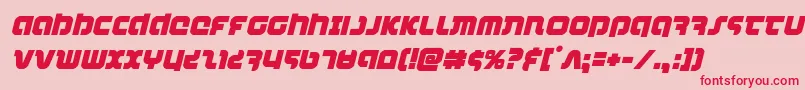 フォントcombatdroidital – ピンクの背景に赤い文字