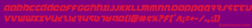 combatdroidital Font – Red Fonts on Purple Background