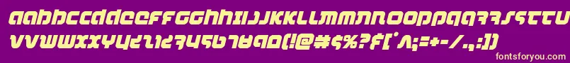 combatdroidital Font – Yellow Fonts on Purple Background