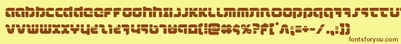 combatdroidlaser Font – Brown Fonts on Yellow Background