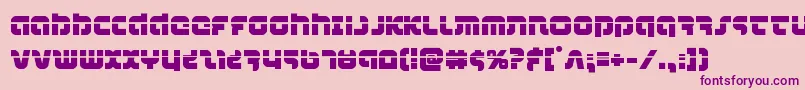 combatdroidlaser-Schriftart – Violette Schriften auf rosa Hintergrund