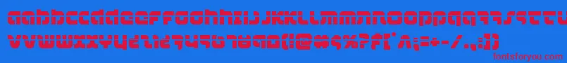 Fonte combatdroidlaser – fontes vermelhas em um fundo azul