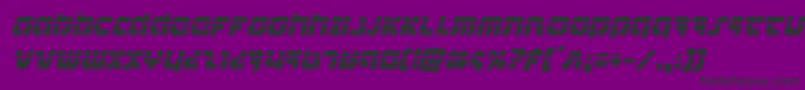 combatdroidlaserital-Schriftart – Schwarze Schriften auf violettem Hintergrund