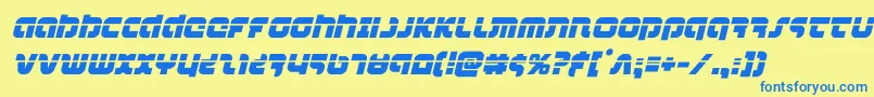 combatdroidlaserital Font – Blue Fonts on Yellow Background