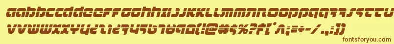 combatdroidlaserital Font – Brown Fonts on Yellow Background