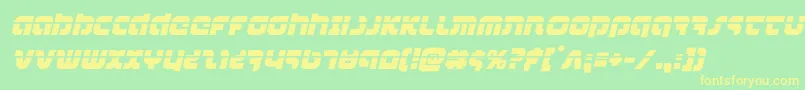 combatdroidlaserital Font – Yellow Fonts on Green Background