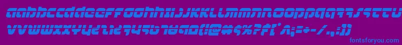 combatdroidlaserital Font – Blue Fonts on Purple Background