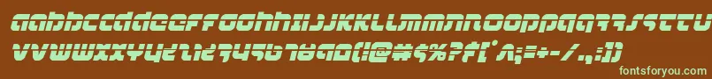 combatdroidlaserital Font – Green Fonts on Brown Background