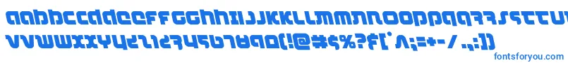 combatdroidleft-Schriftart – Blaue Schriften auf weißem Hintergrund