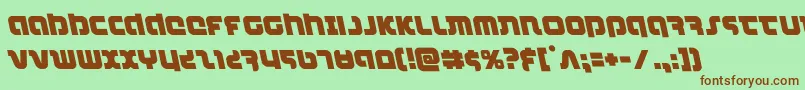 combatdroidleft-fontti – ruskeat fontit vihreällä taustalla