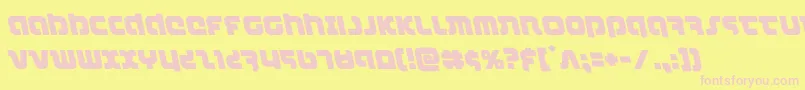 combatdroidleft Font – Pink Fonts on Yellow Background