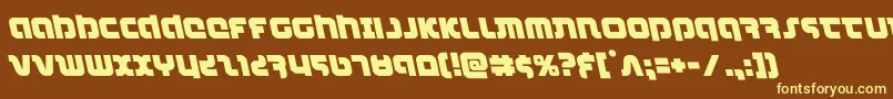 combatdroidleft Font – Yellow Fonts on Brown Background