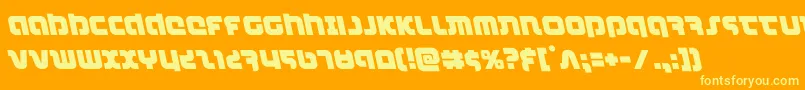 combatdroidleft-fontti – keltaiset fontit oranssilla taustalla