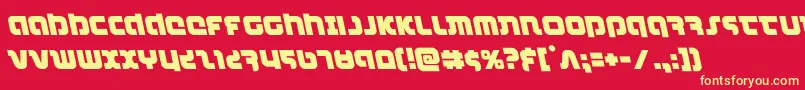 combatdroidleft-fontti – keltaiset fontit punaisella taustalla
