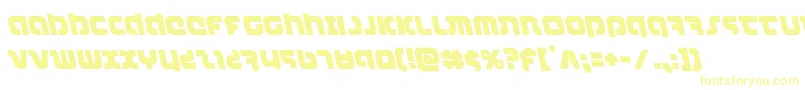 Czcionka combatdroidleft – żółte czcionki na białym tle