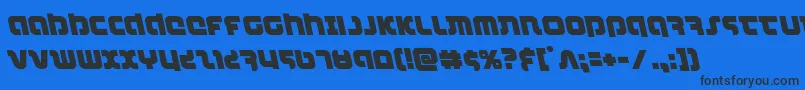 Czcionka combatdroidleft – czarne czcionki na niebieskim tle