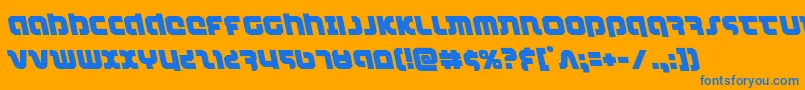 combatdroidleft-fontti – siniset fontit oranssilla taustalla