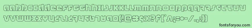 combatdroidout Font – Black Fonts on Green Background