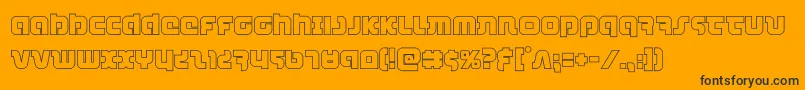 Шрифт combatdroidout – чёрные шрифты на оранжевом фоне