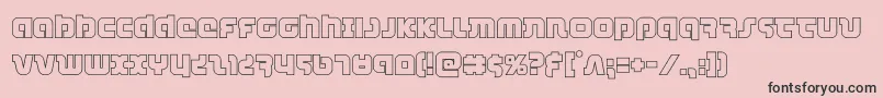 フォントcombatdroidout – ピンクの背景に黒い文字