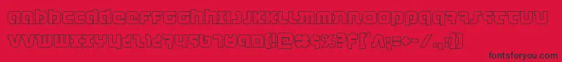 combatdroidout Font – Black Fonts on Red Background