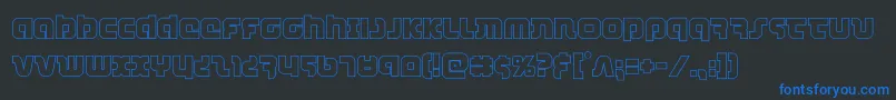 combatdroidout Font – Blue Fonts on Black Background