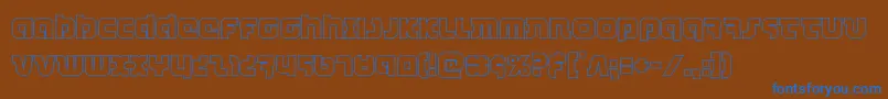 combatdroidout Font – Blue Fonts on Brown Background