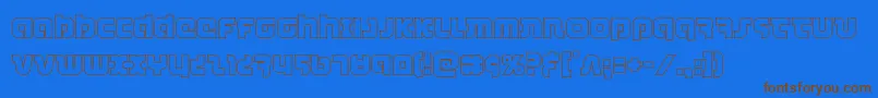 combatdroidout Font – Brown Fonts on Blue Background