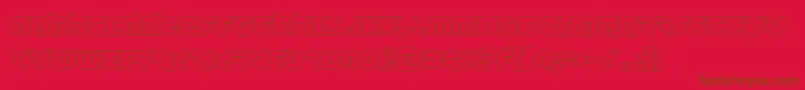 フォントcombatdroidout – 赤い背景に茶色の文字