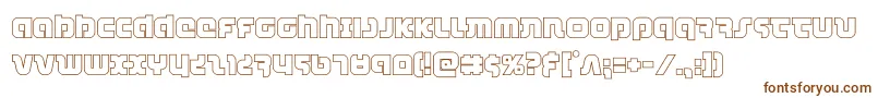 combatdroidout Font – Brown Fonts on White Background