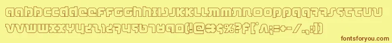 combatdroidout Font – Brown Fonts on Yellow Background