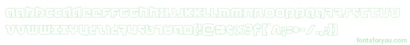 combatdroidout Font – Green Fonts on White Background