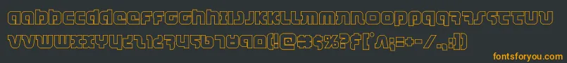 combatdroidout Font – Orange Fonts on Black Background