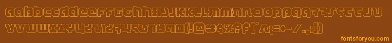 combatdroidout Font – Orange Fonts on Brown Background