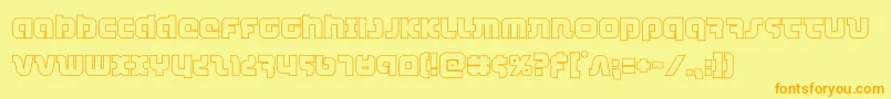 combatdroidout Font – Orange Fonts on Yellow Background