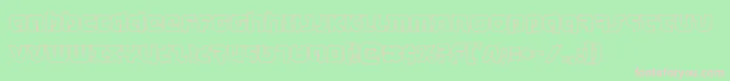 combatdroidout-Schriftart – Rosa Schriften auf grünem Hintergrund